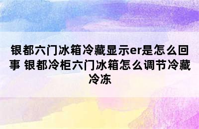 银都六门冰箱冷藏显示er是怎么回事 银都冷柜六门冰箱怎么调节冷藏冷冻